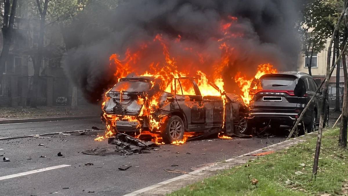 Взривеният автомобил